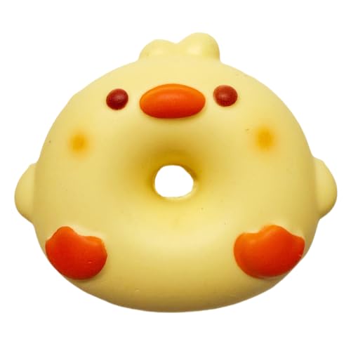 BELLYDOG Donut Duck Squishy - Cute Animal Bread Stress Relief Toy, Food Grade TPR, Scented