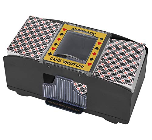 Bemecato Automatic Card Shuffler for 1-2 Decks – Battery Operated Electric Card Shuffling Machine for Poker, UNO, and Family Games