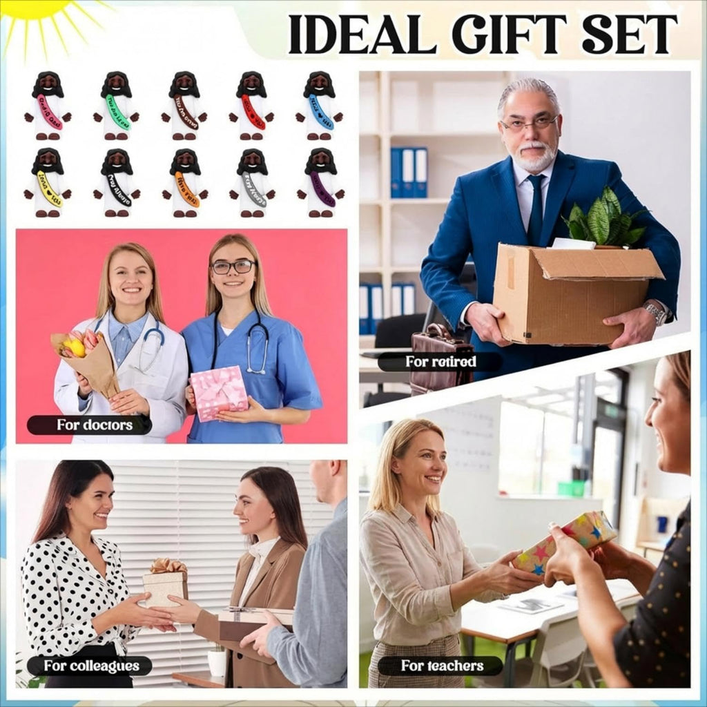 Bememo 25 Pack Mini Black Jesus Figures – Rubber Statues with Inspirational Quotes for Hiding, Sharing, and Religious Events