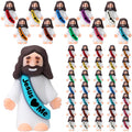 Bememo 50-Pack Mini Rubber Jesus Figurines for Hide and Seek, Party Favors, Easter Eggs, Sunday School Crafts