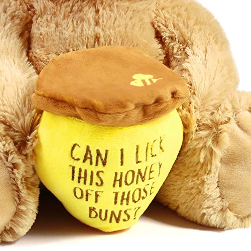 BenBen 10-Inch Teddy Bear with Honey Pot – Soft Plush Toy for Birthdays, Valentine's & Anniversaries