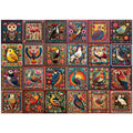 BenBen 1000-Piece Bird Crochet Puzzle – 24 Designs, Letters on Back, Poster Included