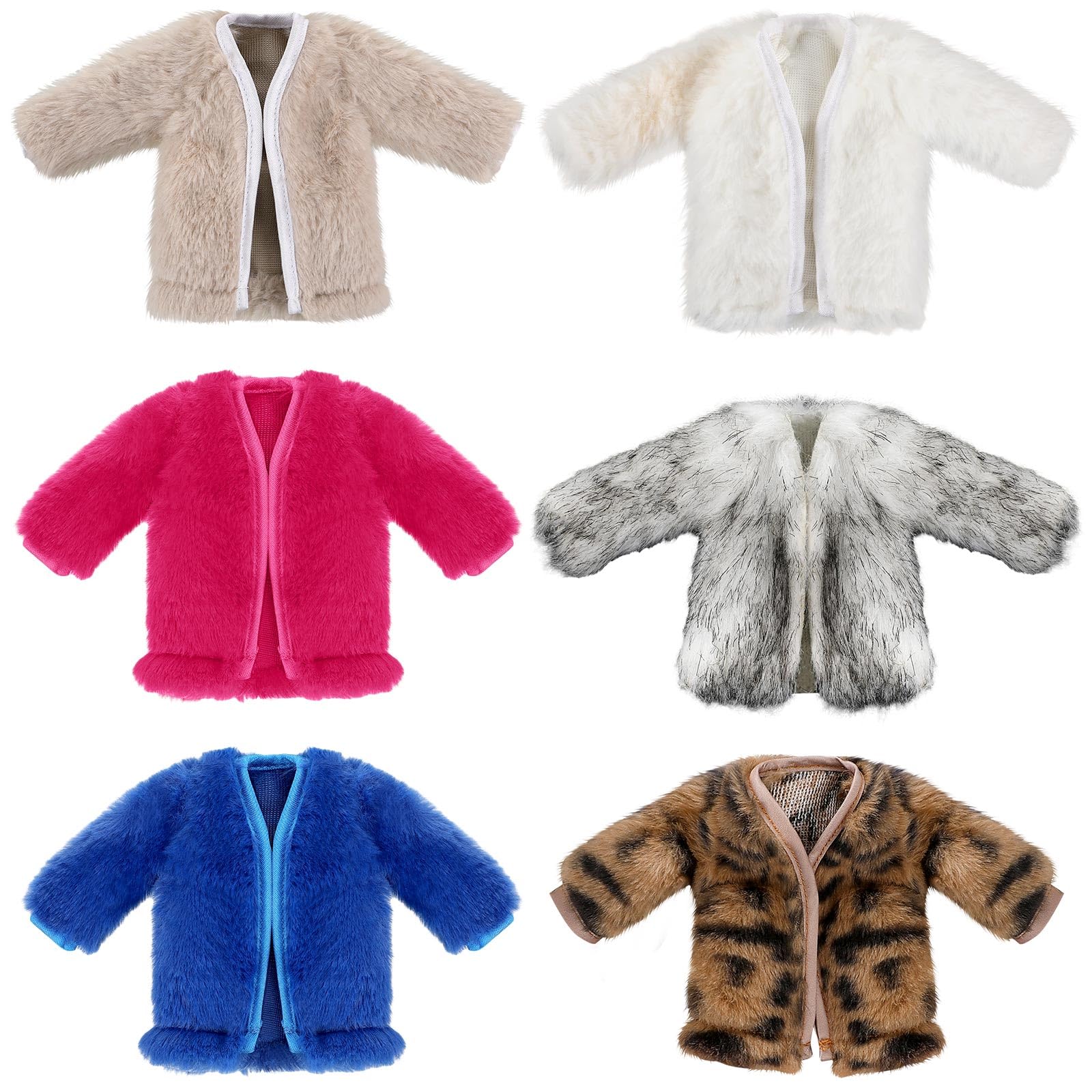 Bencailor 6-Piece Doll Clothes Set for 11.8-Inch Dolls – Winter Coat, Swimwear, T-Shirt, Dress & More