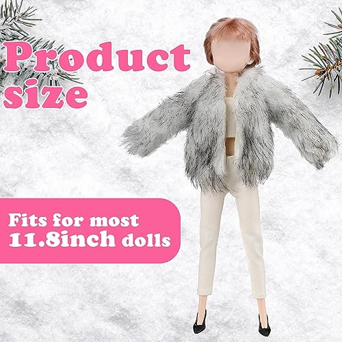 Bencailor 6-Piece Doll Clothes Set for 11.8-Inch Dolls – Winter Coat, Swimwear, T-Shirt, Dress & More
