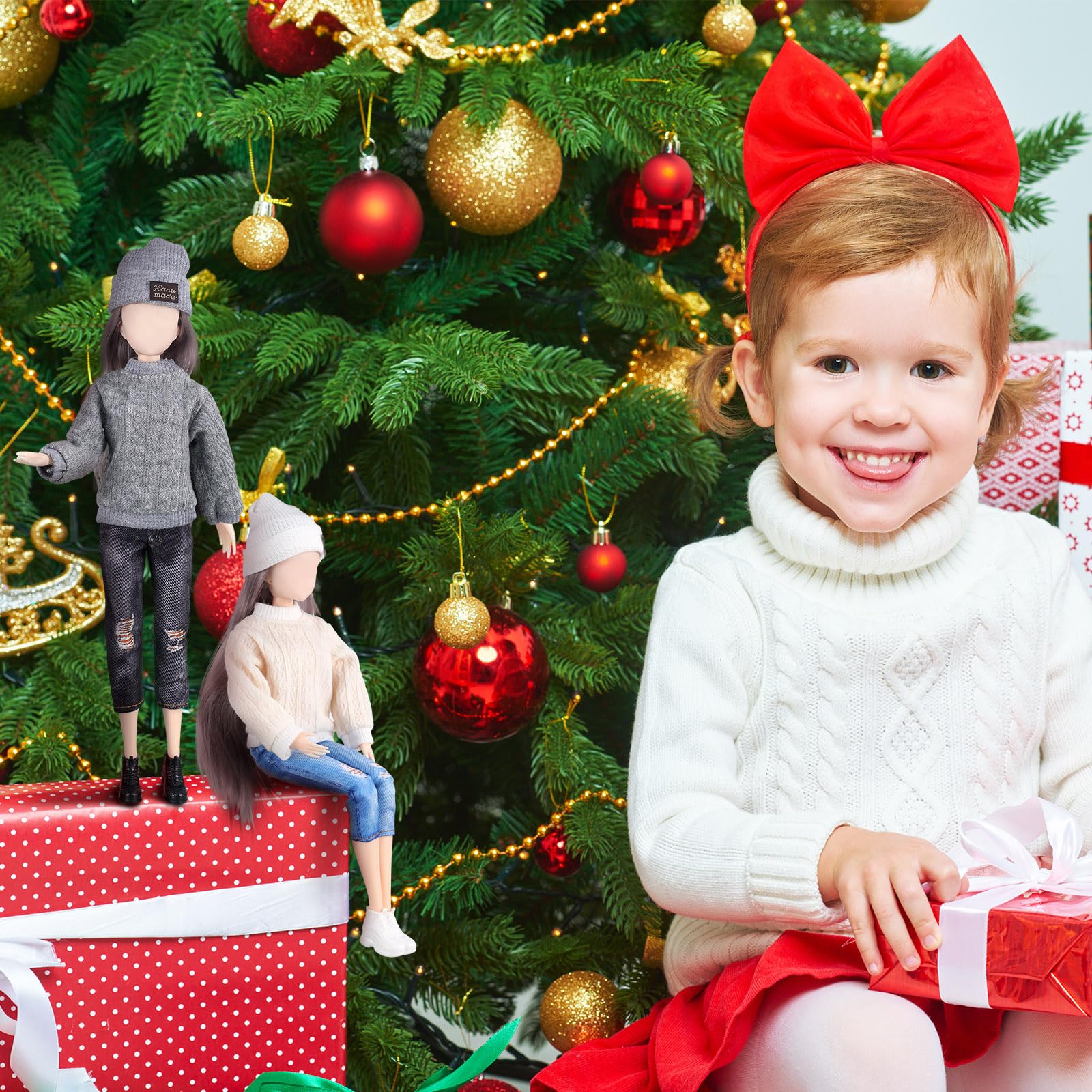 Bencailor 6-Piece Doll Clothes Set for 12-Inch Dolls – 2 Outfits with Accessories