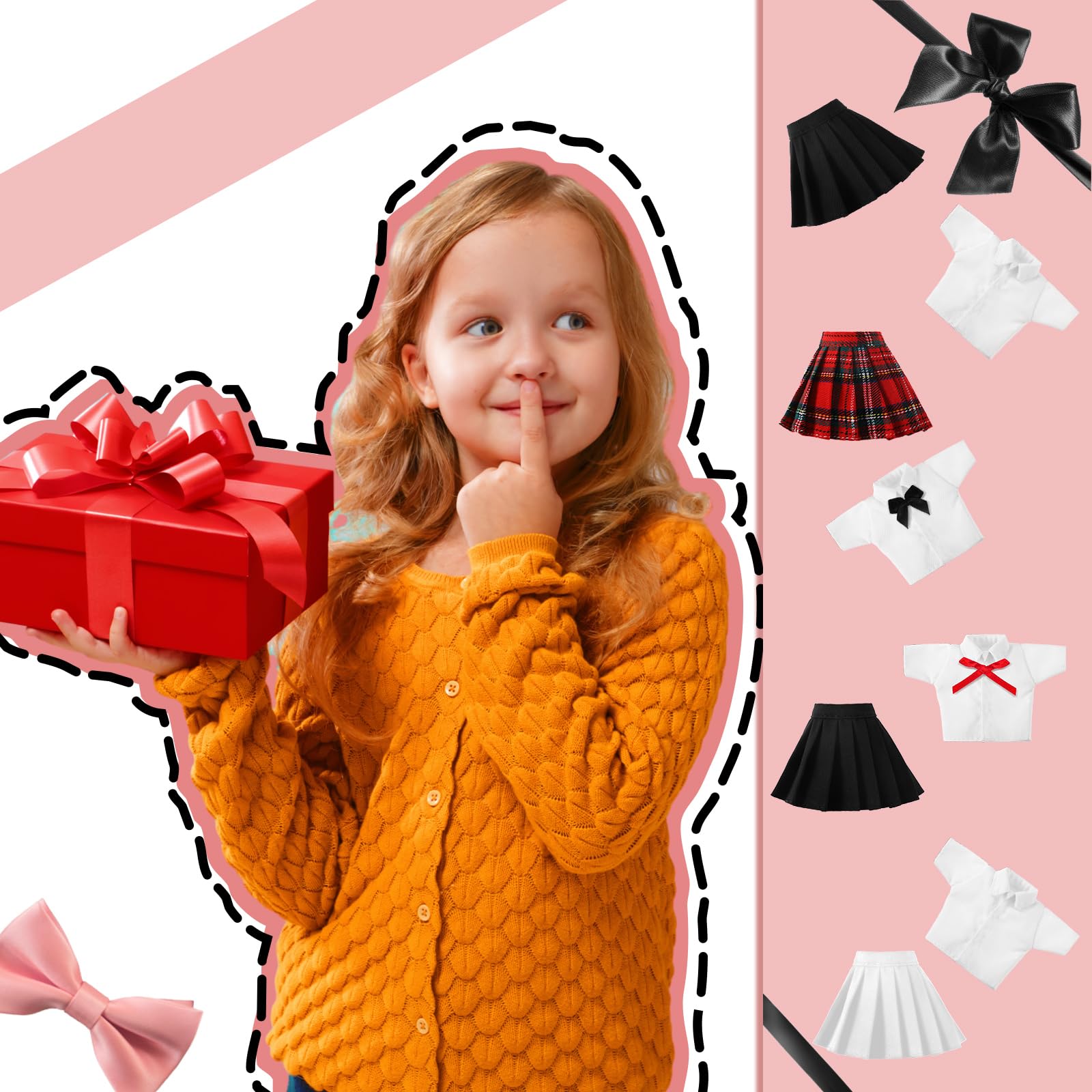 Bencailor 8-Piece Doll Clothes Set for 11.8 Inch Dolls - 4 Tops and 4 Skirts