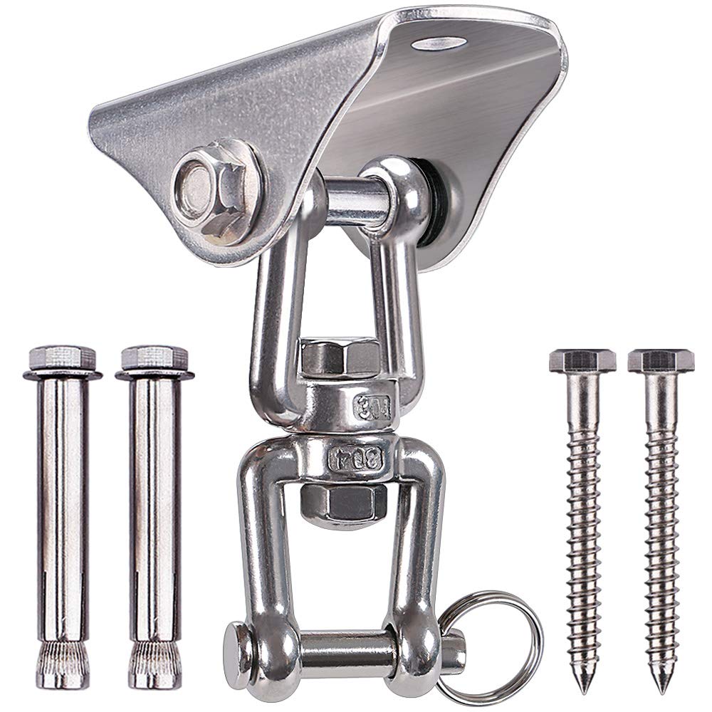 BeneLabel 360° Swivel Ceiling Mount Swing Hangers – 1000LB Capacity Stainless Steel Hardware for Hammocks, Punching Bags, and Yoga Swings