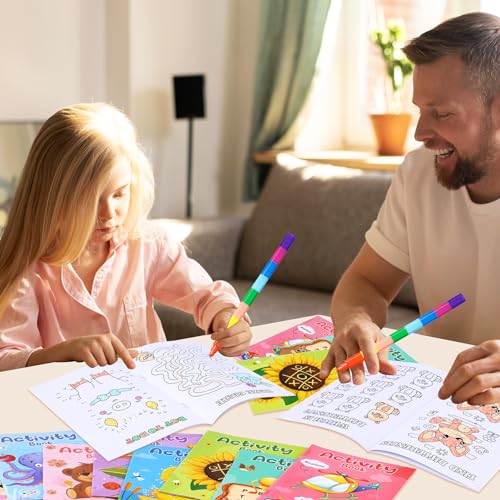 BenLouis 24 Pack Mini Activity Books for Kids Ages 4-8-12 – Small Puzzle Books for Party Favors, Goodie Bags, Classroom Rewards