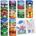 BenLouis 24-Pack Mini Sports Coloring Books – 12 Styles, 72 Patterns for Kids Party Favors