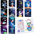 BenLouis 24 Pack Outer Space Mini Coloring Books for Kids - Astronaut Party Favors, Small Activity Books Bulk