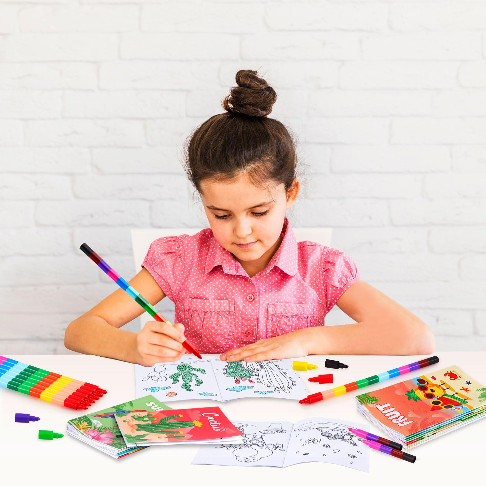 BenLouis 24 Pack Summer Mini Coloring Books - 12 Styles, 72 Patterns for Kids Pool Beach Party Favors & Goodie Bags