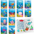 BenLouis 24 Pack Under the Sea Mini Coloring Books – Ocean Animal Party Favors for Kids, 72 Patterns, 6.7 x 4.7 Inches