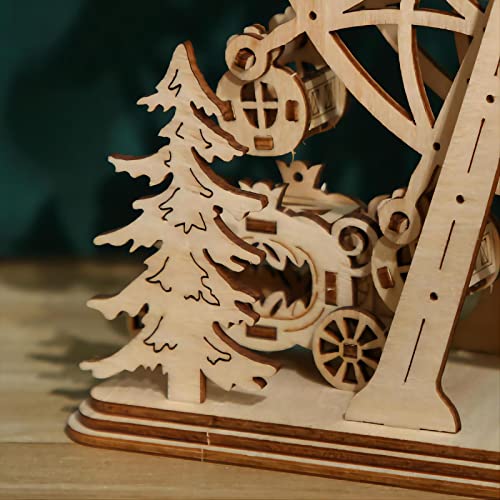 bennama 3D Wooden Ferris Wheel Puzzle - 104-Piece DIY Model Kit for Adults and Teens