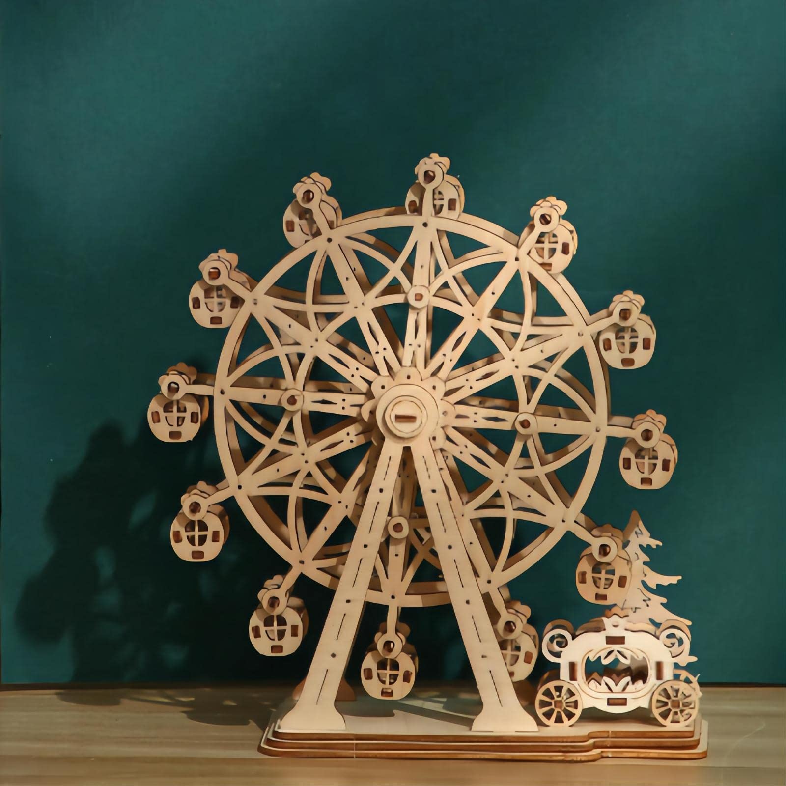 bennama 3D Wooden Ferris Wheel Puzzle - 104-Piece DIY Model Kit for Adults and Teens