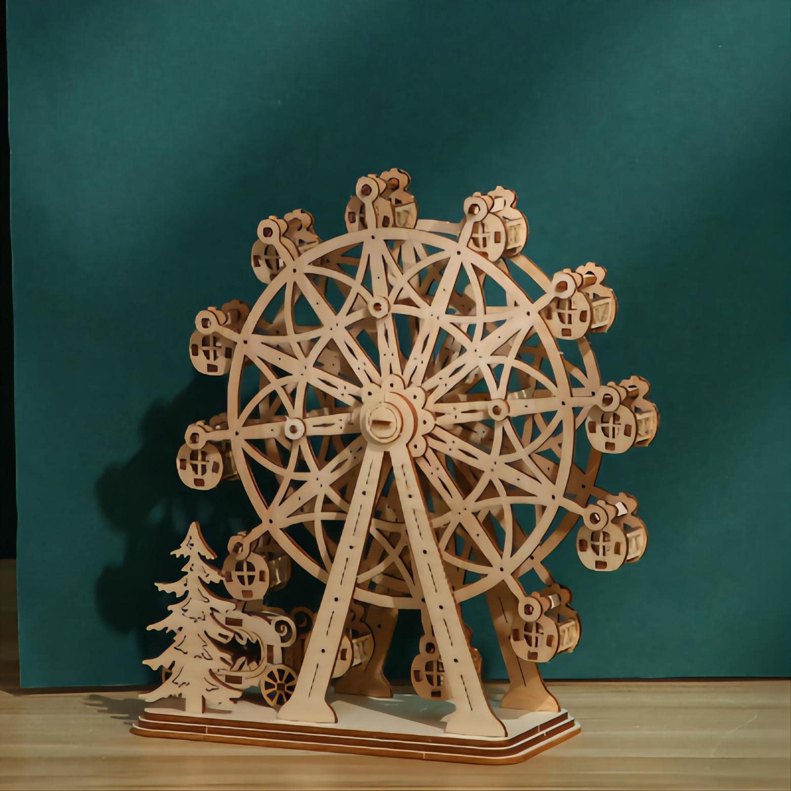bennama 3D Wooden Ferris Wheel Puzzle - 104-Piece DIY Model Kit for Adults and Teens