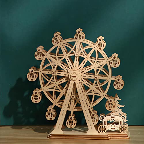 bennama 3D Wooden Ferris Wheel Puzzle - 104-Piece DIY Model Kit for Adults and Teens