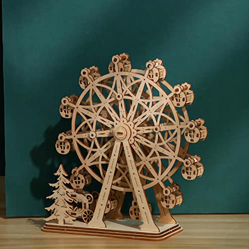 bennama 3D Wooden Ferris Wheel Puzzle - 104-Piece DIY Model Kit for Adults and Teens