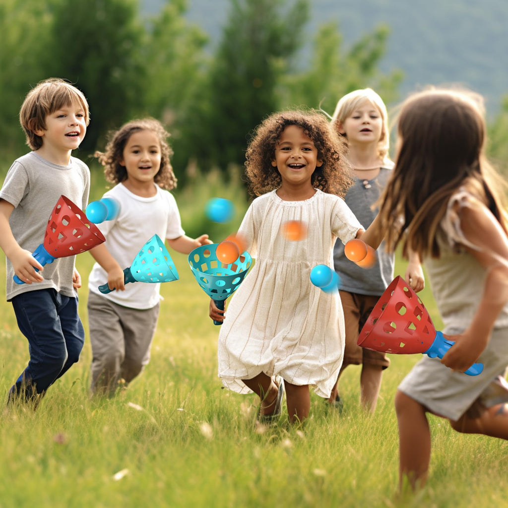Bennol Outdoor Catch Ball Game with 20 Balls - Pop Pass Toy for Kids Ages 3-8