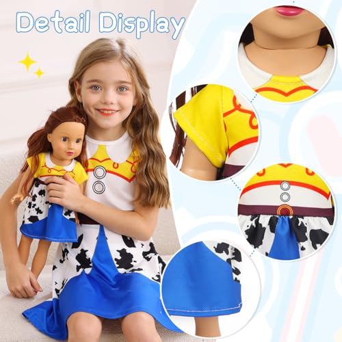 Benylion 3-Pack Princess Dresses for 18-Inch Dolls - Handmade Polyester Costumes with Velcro Closure