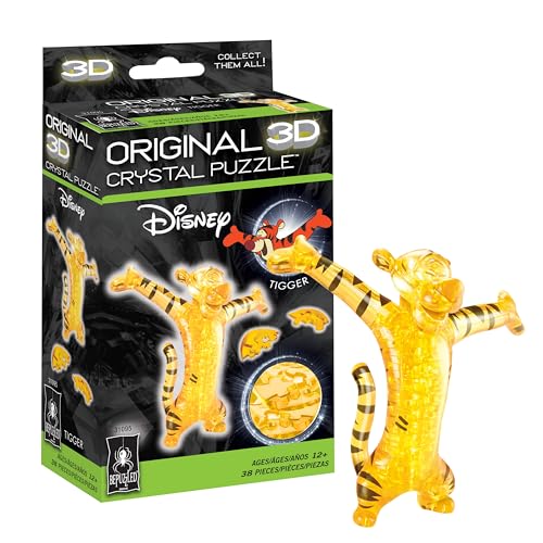 BePuzzled Disney Tigger 3D Crystal Puzzle - 38 Pieces, Ages 12+