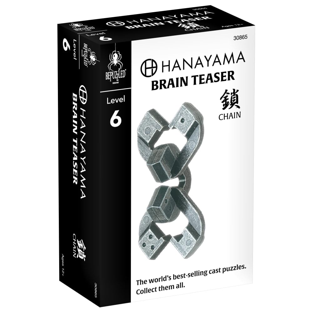 BePuzzled Hanayama Chain Metal Brainteaser Puzzle – Level 6 Difficulty, Ages 12+