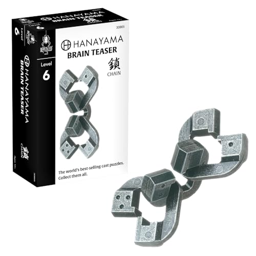 BePuzzled Hanayama Chain Metal Brainteaser Puzzle – Level 6 Difficulty, Ages 12+