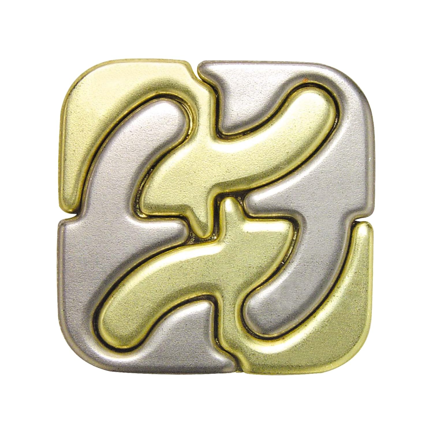 BePuzzled Hanayama Square Metal Brainteaser Puzzle – Level 6 (Very Difficult) for Ages 12+