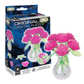 BePuzzled Pink Roses in a Vase 3D Crystal Puzzle – 47-Piece Translucent Puzzle for Ages 12+