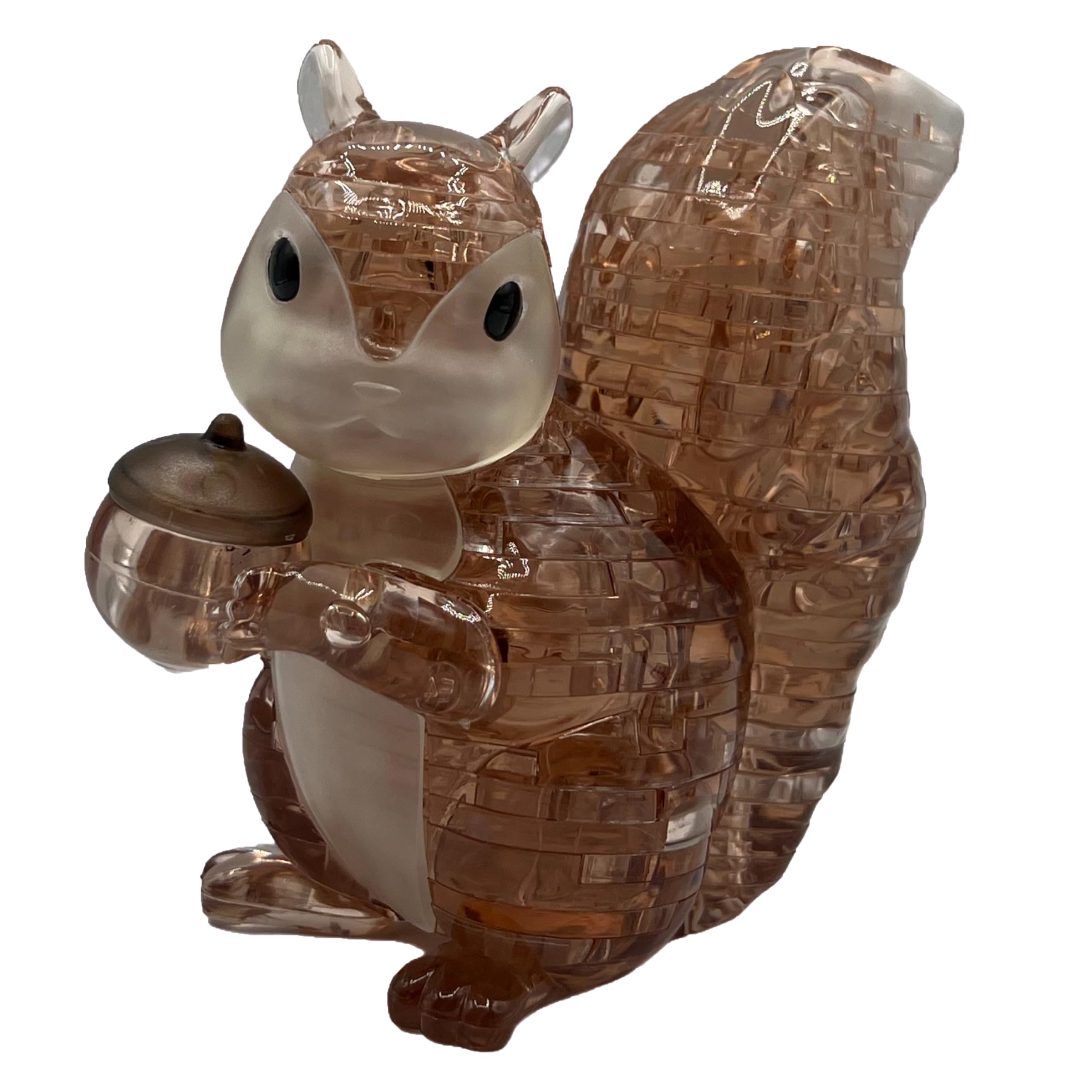 BePuzzled Squirrel 3D Crystal Puzzle - 54 Piece Translucent Brain Teaser for Ages 12+
