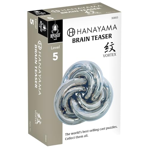 BePuzzled Vortex Hanayama Metal Brain Teaser - Mensa Level 5 Puzzle for Ages 12+