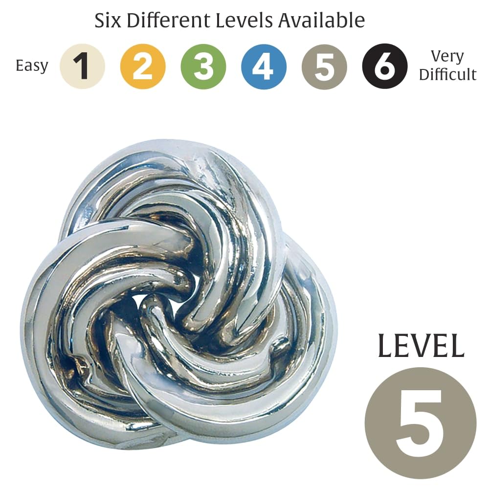 BePuzzled Vortex Hanayama Metal Brain Teaser - Mensa Level 5 Puzzle for Ages 12+