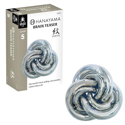 BePuzzled Vortex Hanayama Metal Brain Teaser - Mensa Level 5 Puzzle for Ages 12+