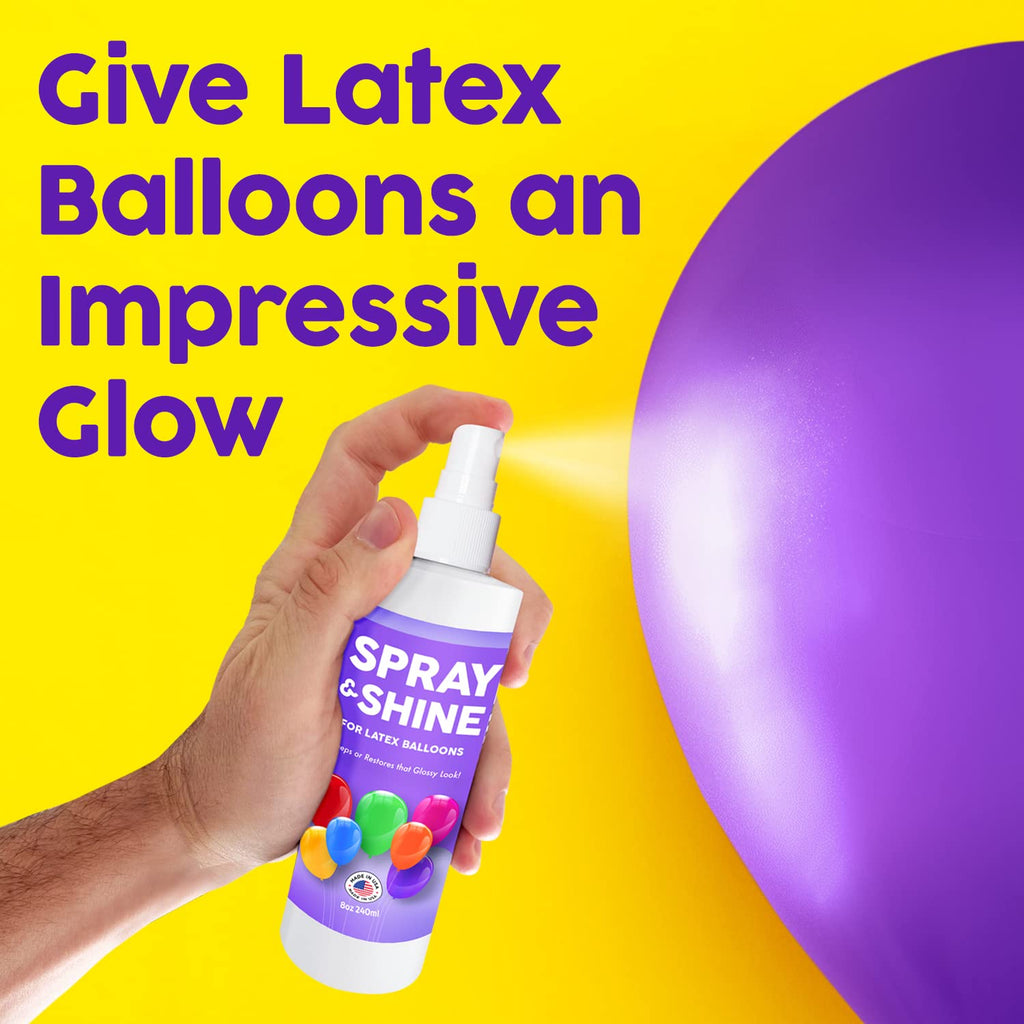 Berkland Balloon Shine Spray 8 oz – Instant High Gloss for Latex Balloons, Non-Drip, Made in USA
