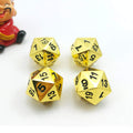 Bescon Deluxe Gold Metal D20 Dice Set of 4 - Solid Metallic Polyhedral RPG Dice