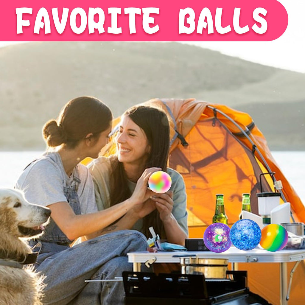BESNEL Stress Balls Set - 4 Pack Squeeze Balls for Adults and Kids, Soft TPR Stress Relief Toys, Non-Toxic, 6cm Diameter