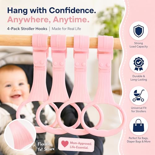 BESPORTBLE 4-Piece Baby Pull Up Rings for Playpen - Standing Walker Assist for Infants, Portable Crib Hanging Toys