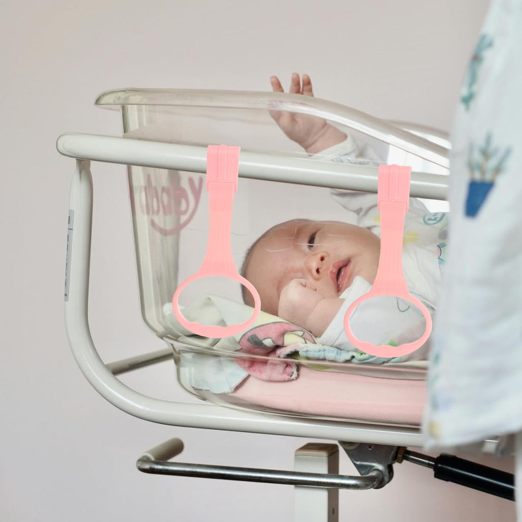 BESPORTBLE 4-Piece Baby Pull Up Rings for Playpen - Standing Walker Assist for Infants, Portable Crib Hanging Toys