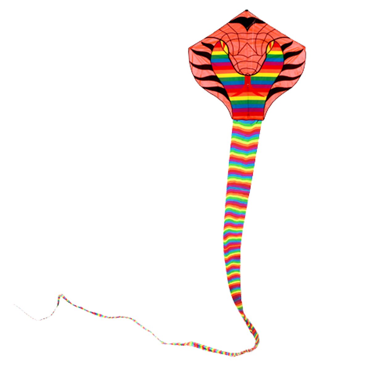 Besra Large Cobra Snake Kite – 52ft Colorful Nylon Kite with Long Tails for Outdoor Play