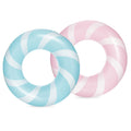 Bestrip 2-Pack Inflatable Pool Floats for Adults & Teens - Lollipop Design, PVC Swim Rings for Pool, Beach, Lake (Blue+Pink)