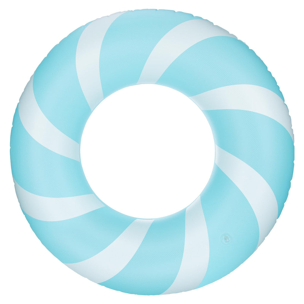 Bestrip 2-Pack Inflatable Pool Floats for Adults & Teens - Lollipop Design, PVC Swim Rings for Pool, Beach, Lake (Blue+Pink)