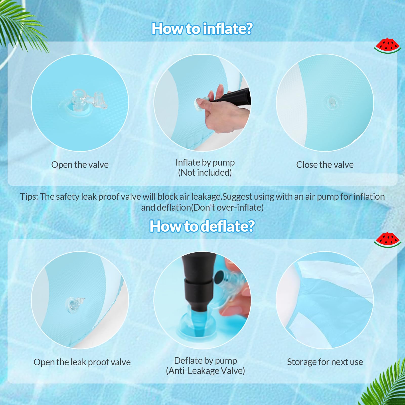 Bestrip 2-Pack Inflatable Pool Floats for Adults & Teens - Lollipop Design, PVC Swim Rings for Pool, Beach, Lake (Blue+Pink)