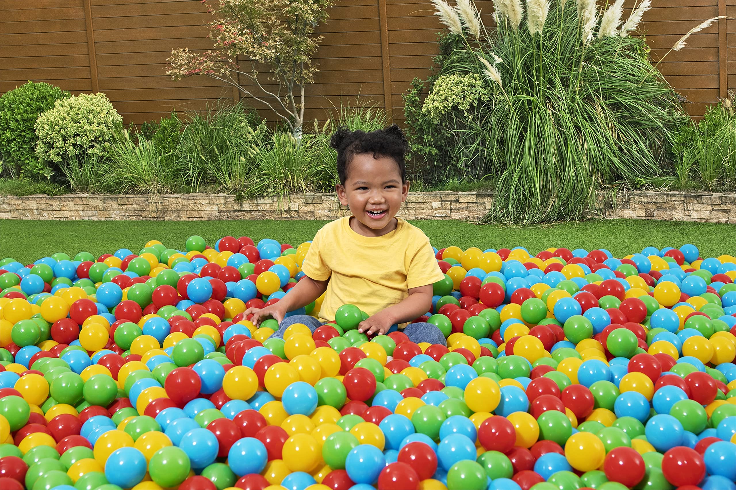 Bestway 100-Pack Plastic Play Balls for Ball Pits, Bouncers & Pools | 2.3-Inch, 4 Colors