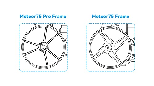 BETAFPV Meteor75 Pro Brushless Whoop Frame – 2-Pack (Black & Blue) – Triangle Motor Mount, 45mm Prop Support, Larger Battery Slot