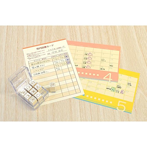 Beverly Sumikko Gurashi Mini Stamp Set – 9 Cute Check Stamps in Acrylic Case