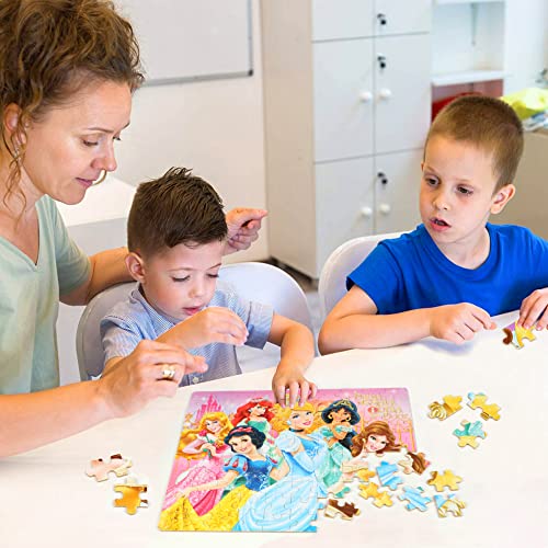 Bexido 100-Piece Jigsaw Puzzle for Kids Ages 4-8 - Educational Toy in Metal Box with Poster
