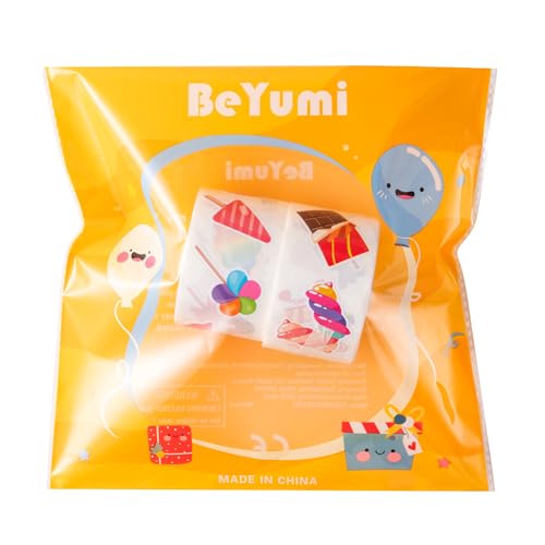 BeYumi 1000-Piece Candy Party Sticker Roll - Waterproof Vinyl Sweets Decals for Laptops, Water Bottles, Scrapbooking