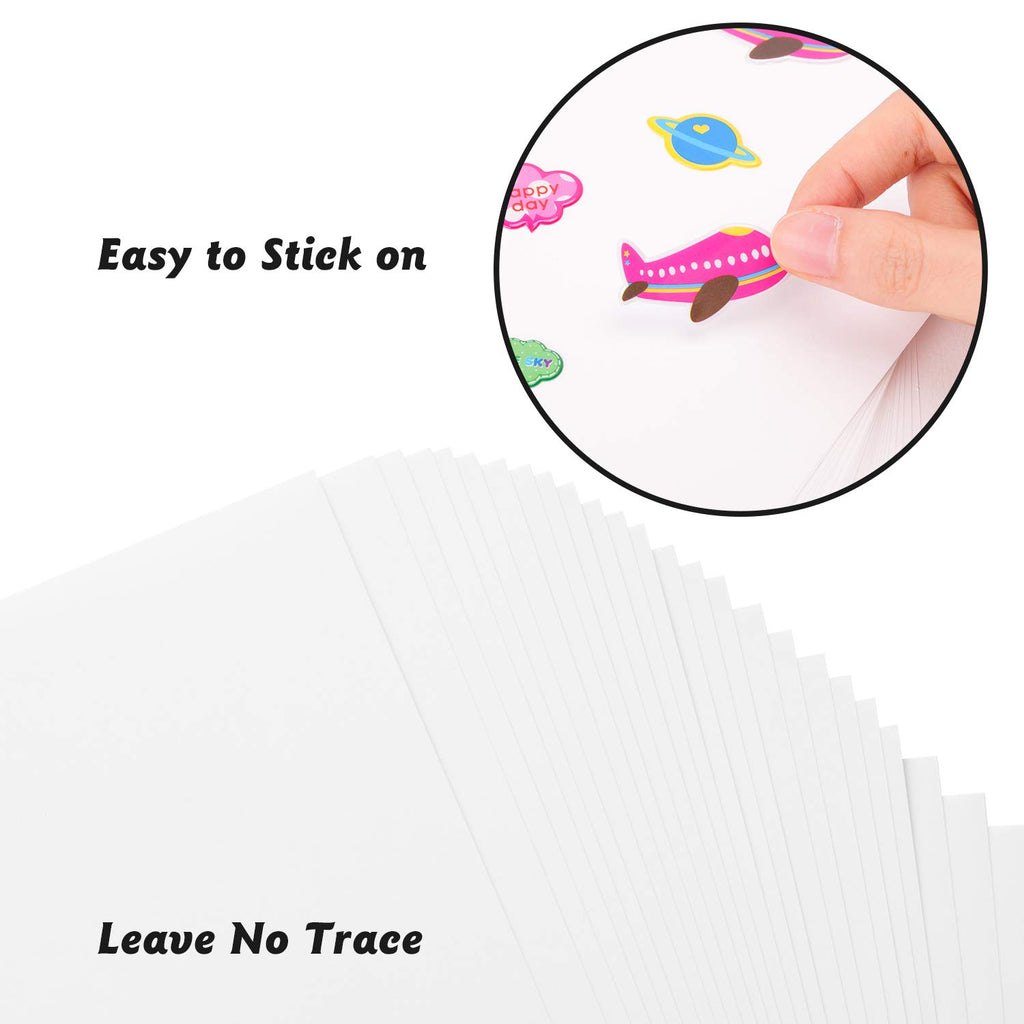BeYumi 30 Pack Reusable Sticker Collecting Pages – Double-Sided Release Paper Sheets for Album, 11.6x8.3 Inches