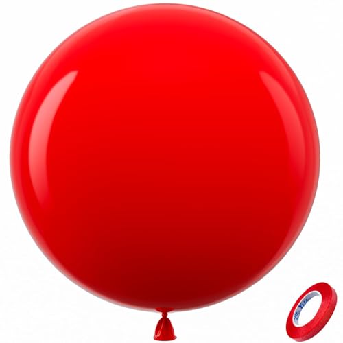 Bezente 36 Inch Red Balloons (8 Pack) – Jumbo Latex Balloons for Party Decorations