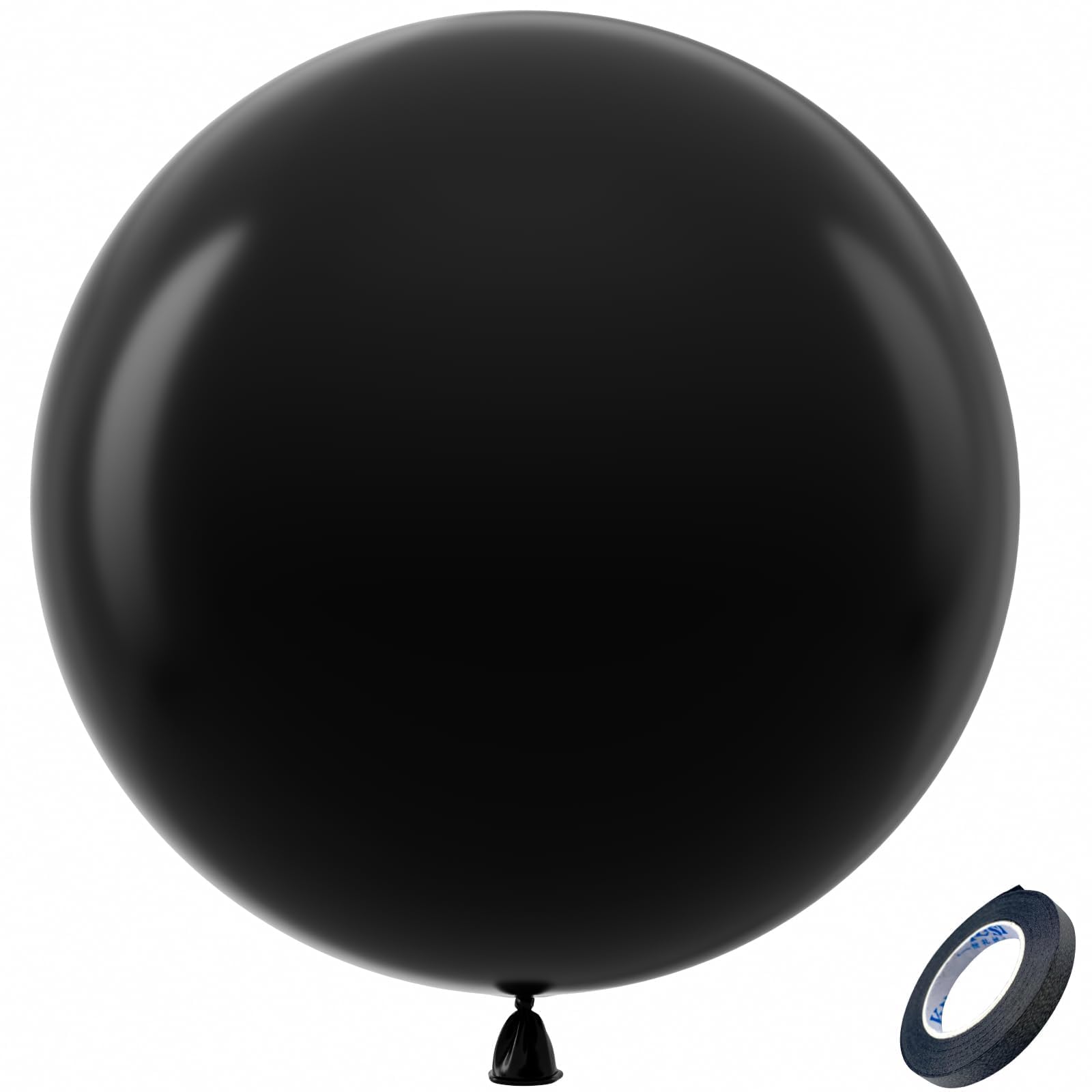 Bezente Black Giant Balloons 36 Inch - 8 Pack Jumbo Latex for Party Decor