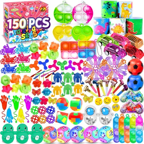 BicMan 150-Piece Party Favors for Kids – Fidget Toys, Goodie Bag Stuffers, Carnival Prizes, Classroom Treats